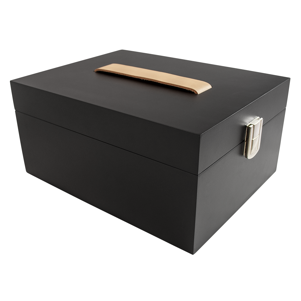 Shoe Care Box Black Deluxe